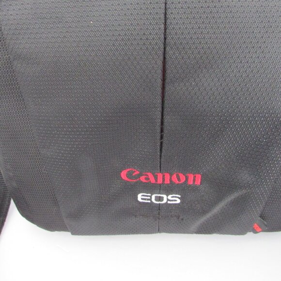 Canon DSRL Camera Bag Black Red Padded Interior Detachable Adjustable Strap - Picture 3 of 11